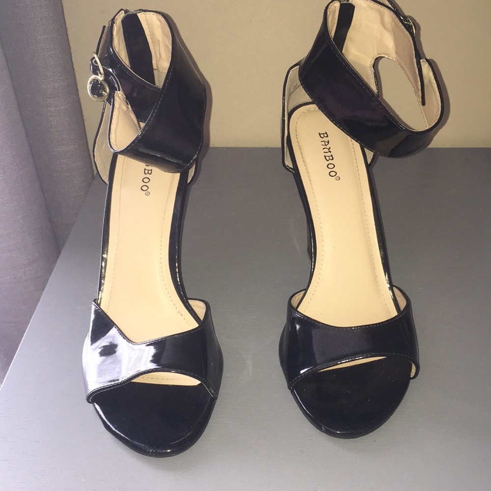 Black Bamboo Wedges